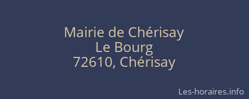 Mairie de Chérisay