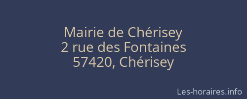 Mairie de Chérisey