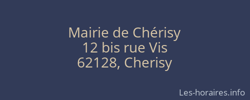 Mairie de Chérisy
