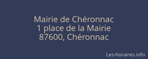 Mairie de Chéronnac