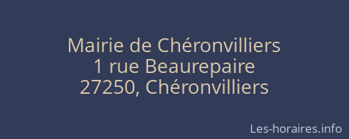 Mairie de Chéronvilliers