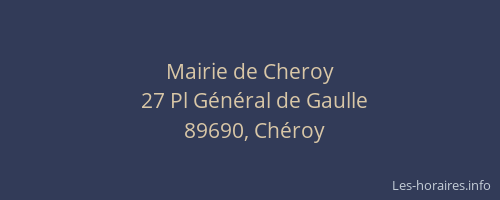 Mairie de Cheroy