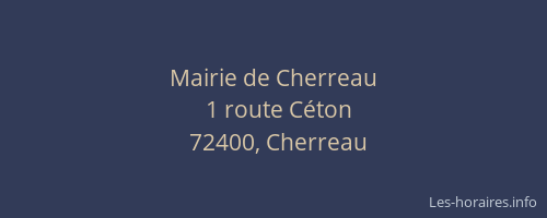 Mairie de Cherreau