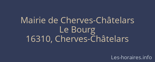 Mairie de Cherves-Châtelars