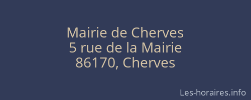 Mairie de Cherves