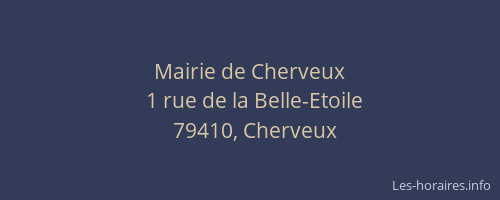 Mairie de Cherveux