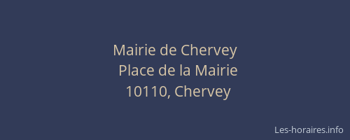 Mairie de Chervey