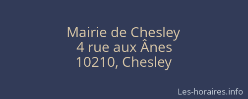 Mairie de Chesley
