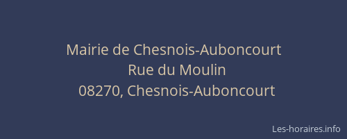 Mairie de Chesnois-Auboncourt