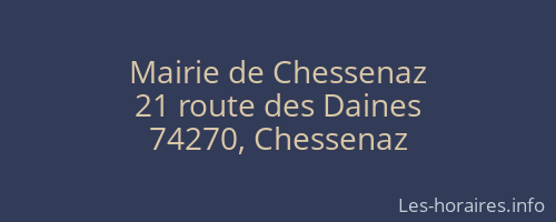Mairie de Chessenaz