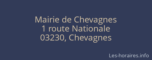 Mairie de Chevagnes