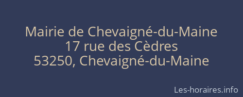 Mairie de Chevaigné-du-Maine