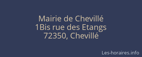 Mairie de Chevillé