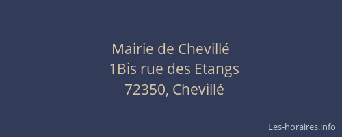 Mairie de Chevill&eacute;