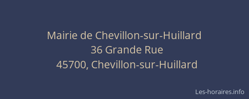 Mairie de Chevillon-sur-Huillard