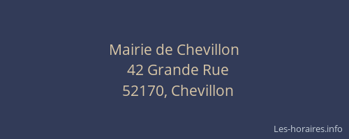 Mairie de Chevillon