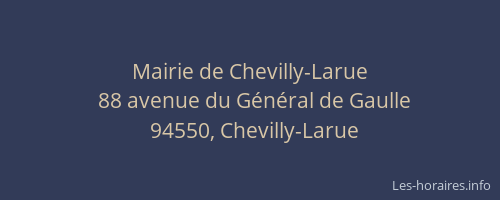 Mairie de Chevilly-Larue
