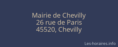 Mairie de Chevilly