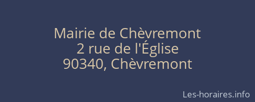 Mairie de Chèvremont