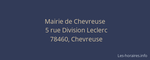 Mairie de Chevreuse