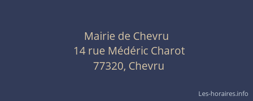 Mairie de Chevru
