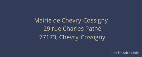 Mairie de Chevry-Cossigny