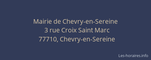 Mairie de Chevry-en-Sereine