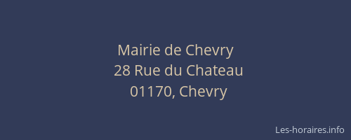 Mairie de Chevry