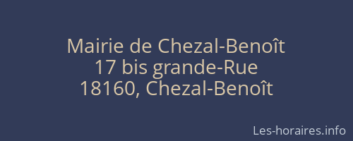 Mairie de Chezal-Benoît