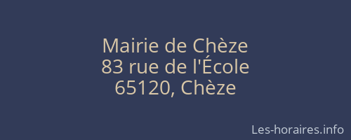 Mairie de Chèze