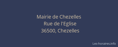 Mairie de Chezelles
