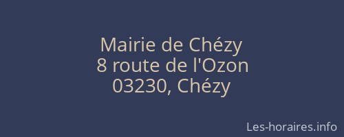 Mairie de Chézy