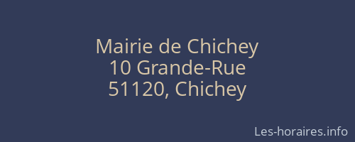 Mairie de Chichey