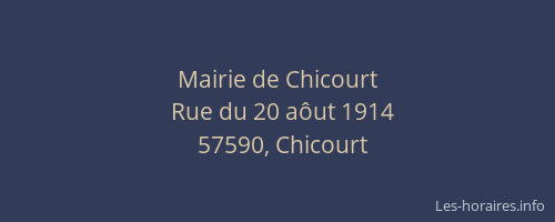 Mairie de Chicourt