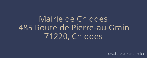 Mairie de Chiddes