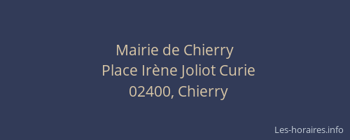 Mairie de Chierry