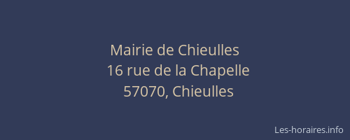 Mairie de Chieulles