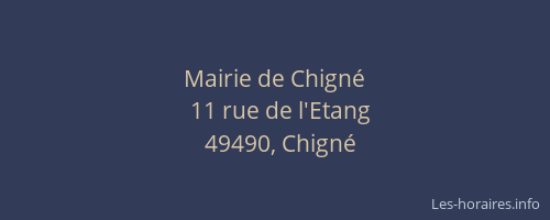 Mairie de Chigné