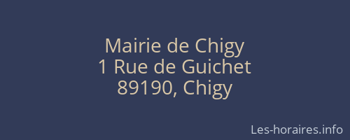 Mairie de Chigy