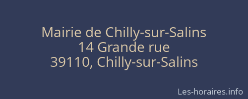 Mairie de Chilly-sur-Salins
