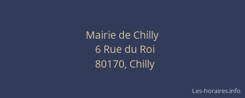 Mairie de Chilly
