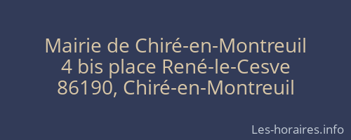 Mairie de Chiré-en-Montreuil