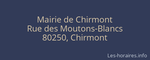 Mairie de Chirmont