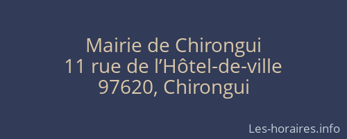 Mairie de Chirongui