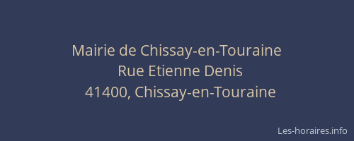 Mairie de Chissay-en-Touraine