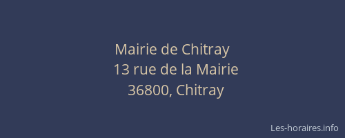 Mairie de Chitray