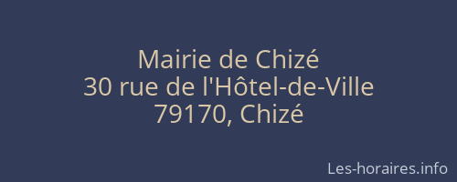 Mairie de Chizé