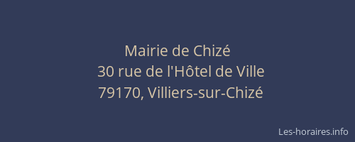 Mairie de Chiz&eacute;