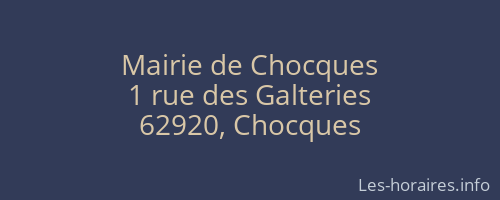 Mairie de Chocques