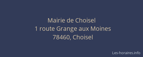Mairie de Choisel